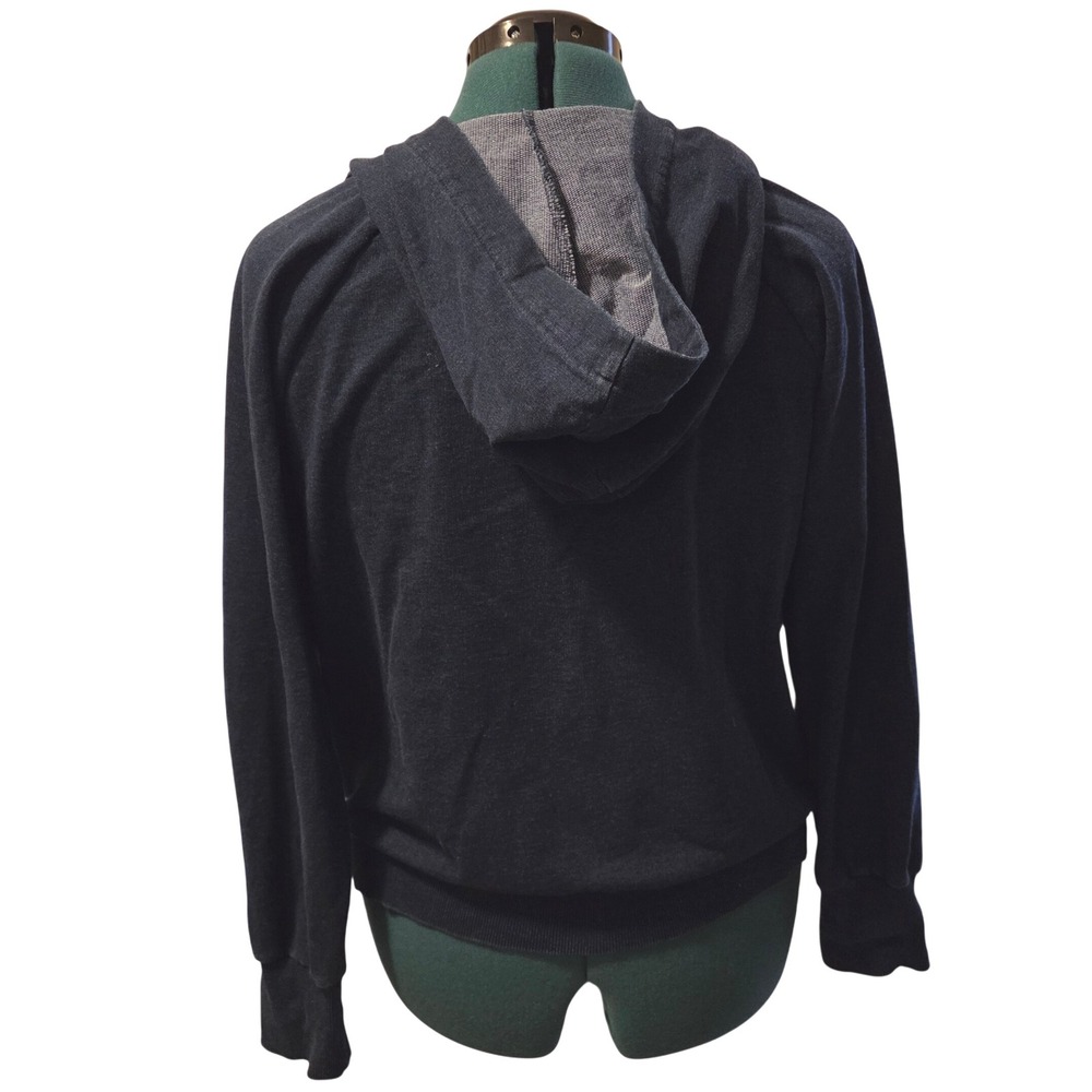 Bearpaw Women's Blue V-Neck Hooded Pullover Sweatshirt Casual Comfy‎ Medium - Picture 3 of 6